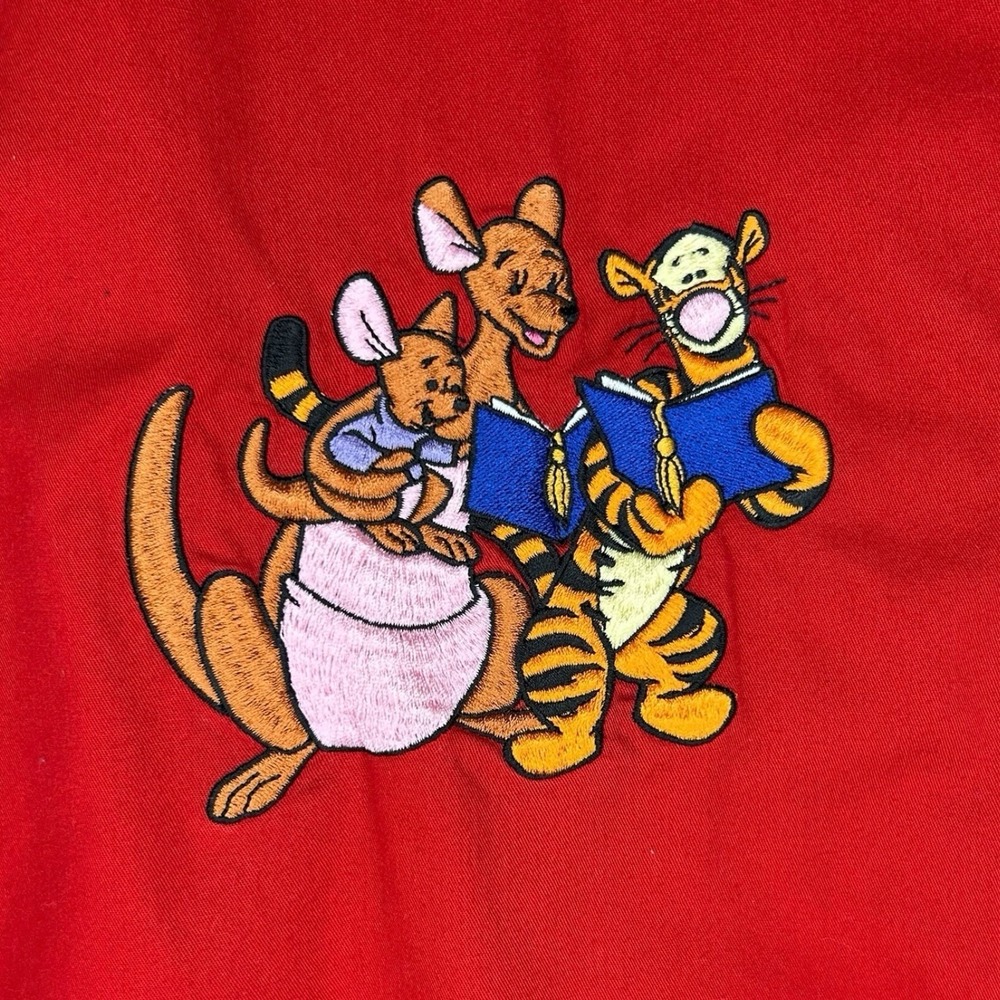 Vintage Disney Store Women's XL Winnie The Pooh Music Red Button Shirt Retro - Picture 3 of 12